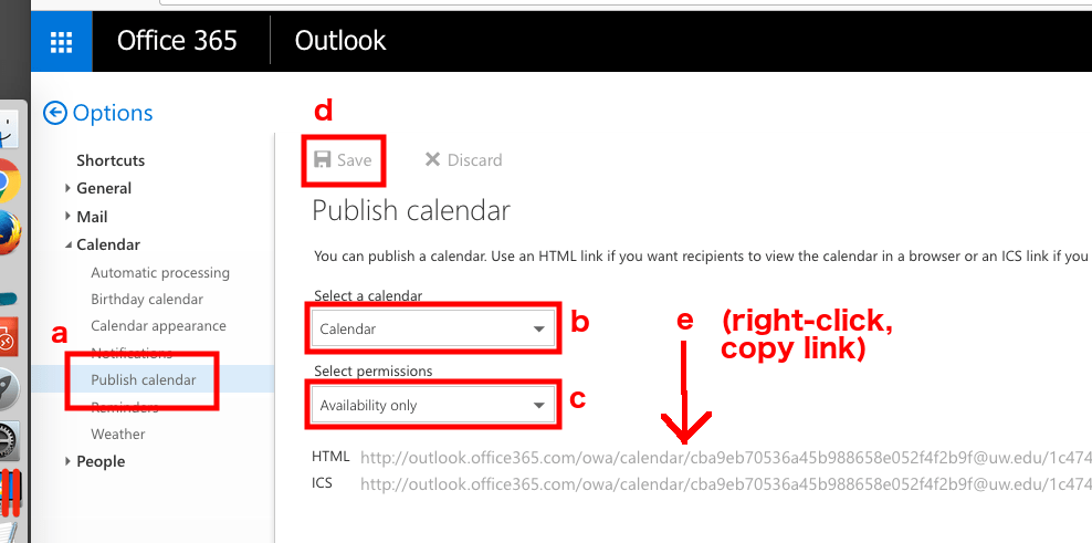 How to share your Outlook (read: Exchange) Calendar with others at the UW and with External Users