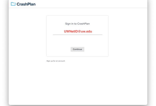 Install the CrashPlan file backup application